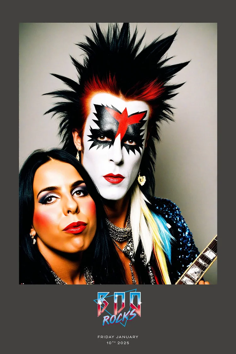 Make-up in de stijl van KISS, meteen op papier