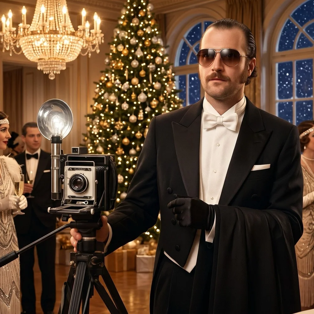 Dezelfde foto in de AI-stijl Winterbal 1920