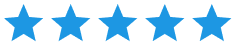 Five blue five-pointed stars.