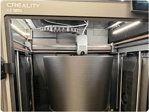 closeup image of a creality 3d printer