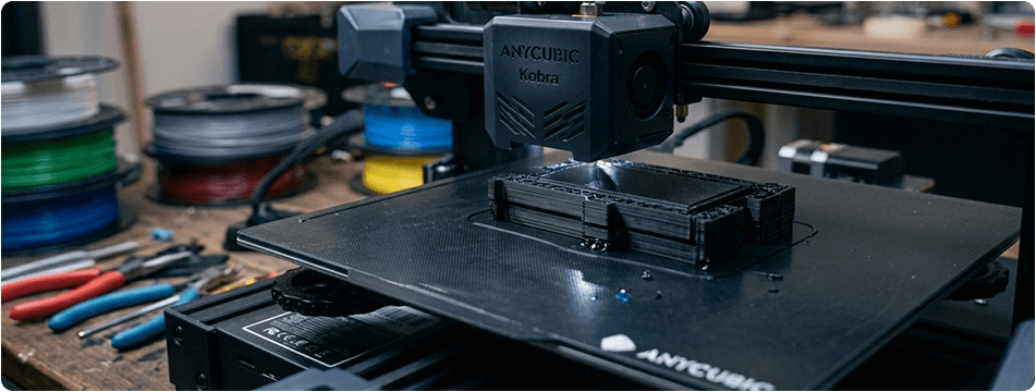 closeup image of anycubic 3d printer