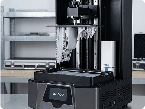 closeup image of a elegoo 3d printer