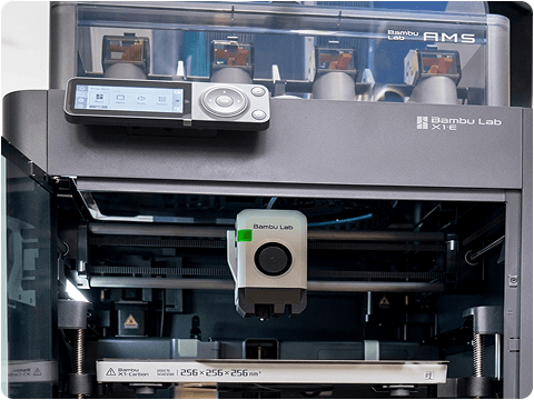 closeup image of a bambu lab 3d printer
