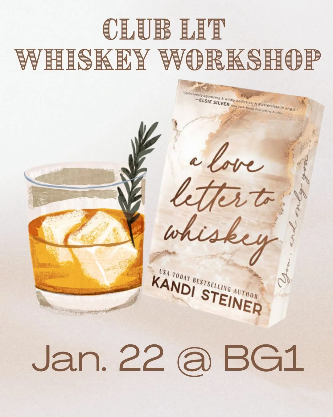 Join us for a special edition of Club Lit, where we&rsquo;re turning up the heat and turning down the intimidation with a Love Letter to Whiskey tasting experience. Whether you&rsquo;re a seasoned sipper or just whiskey-curious, this intimate, lightl