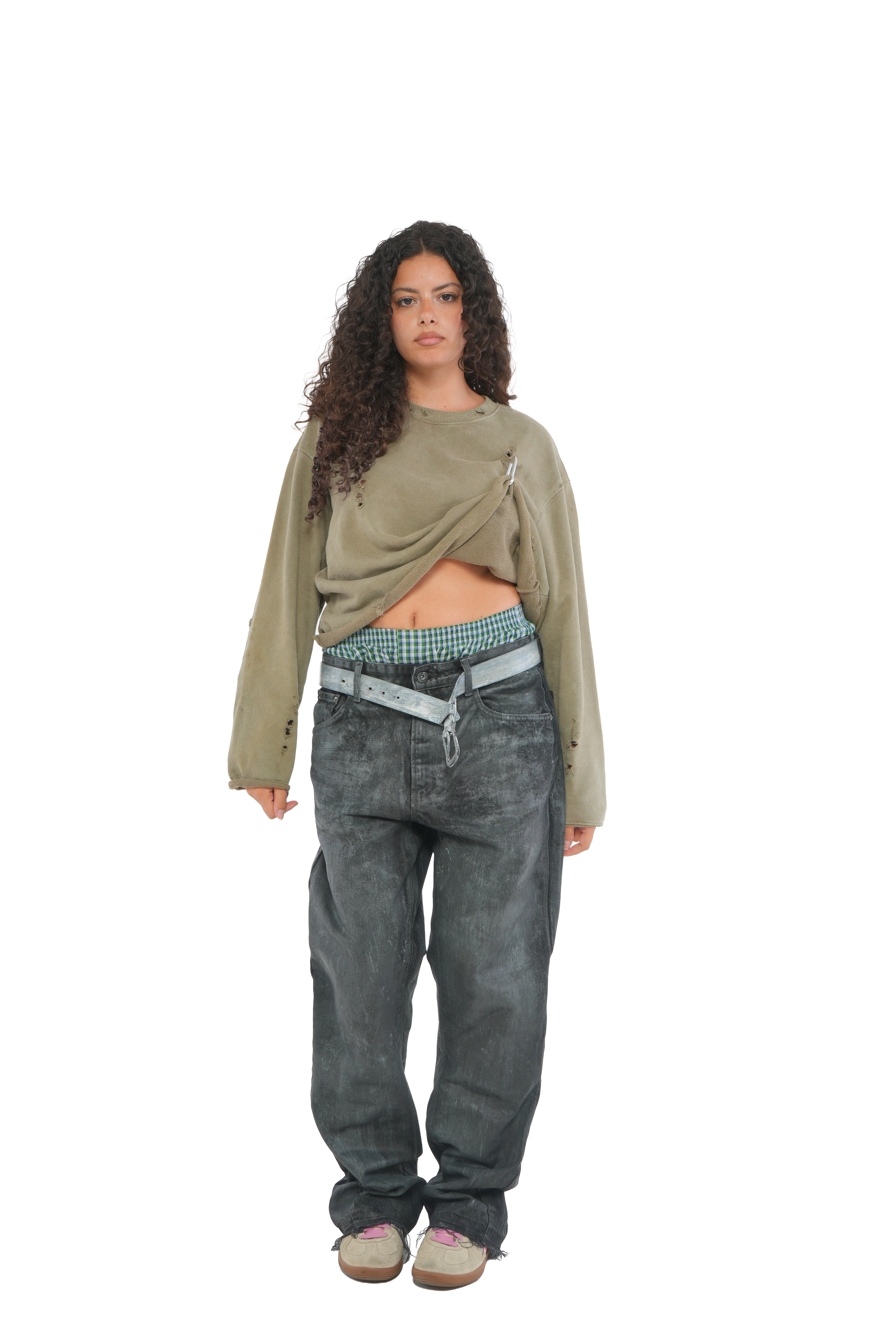 EROSION cropped crewneck