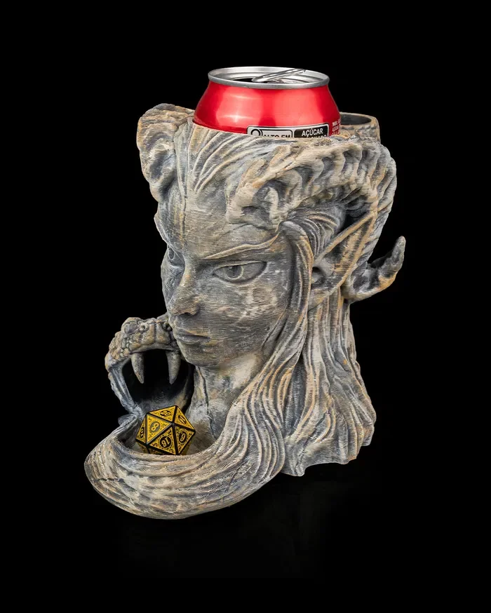 Elven Infernal Gambit Can Holder & Dice Tower