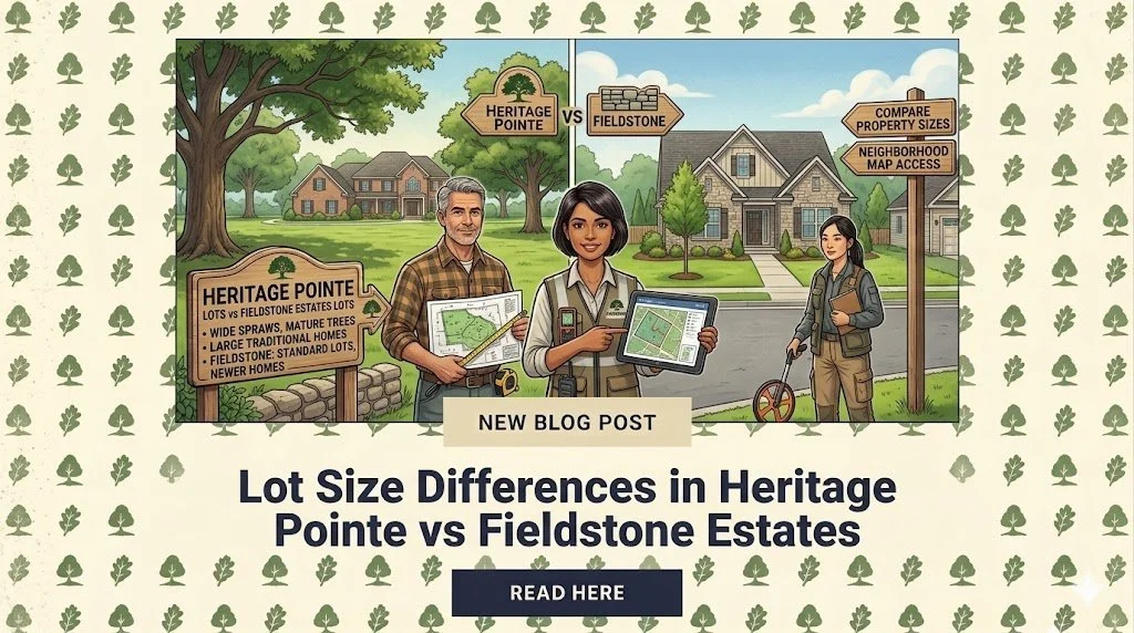 Lot Size Differences in Heritage Pointe vs Fieldstone Estates