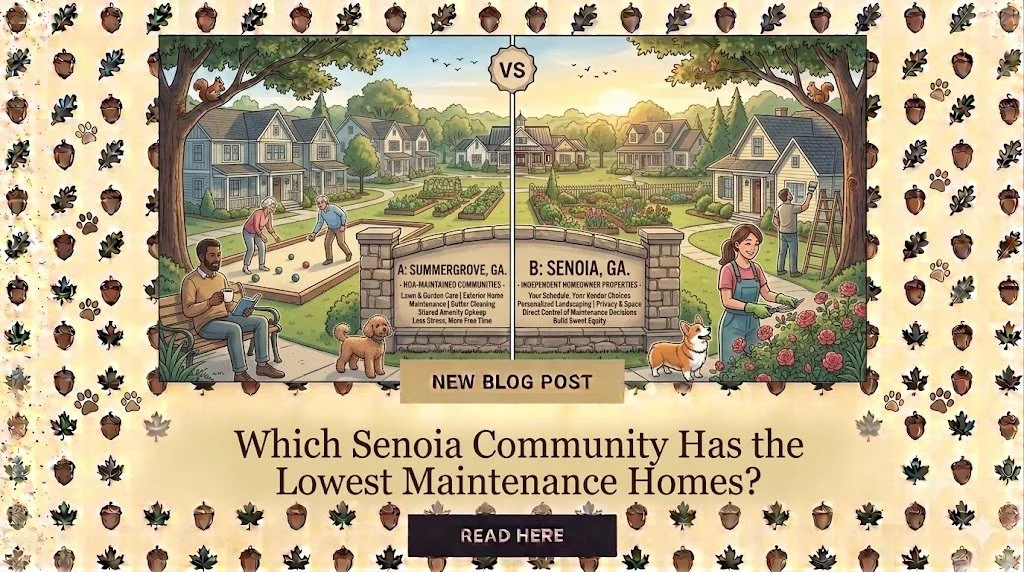 Which Senoia Community Has the Lowest Maintenance Homes?