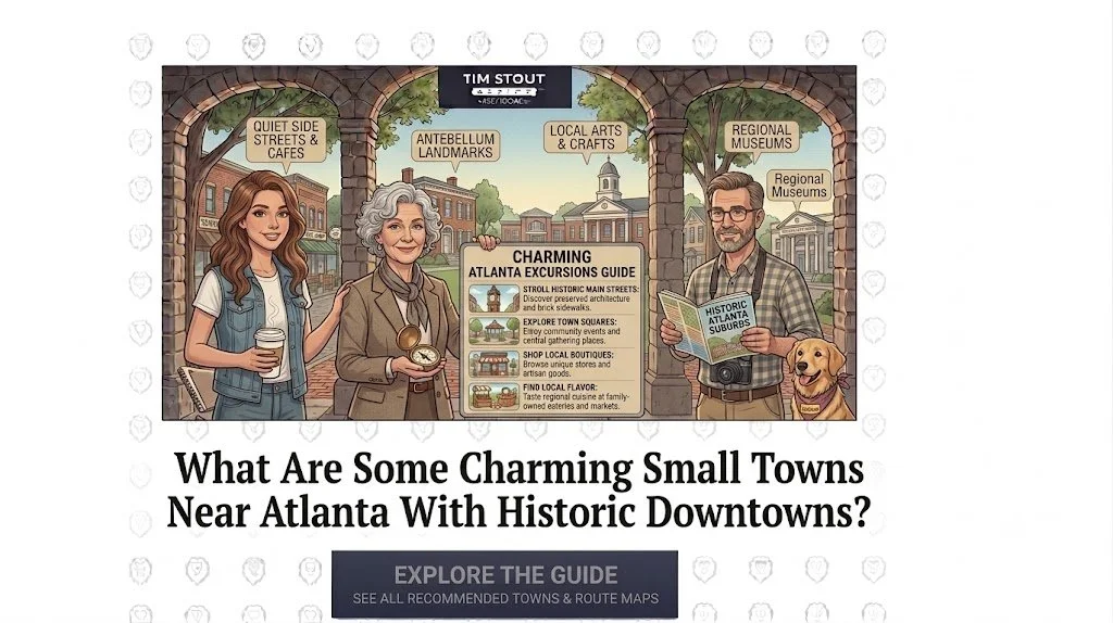 What Are Some Charming Small Towns Near Atlanta With Historic Downtowns?