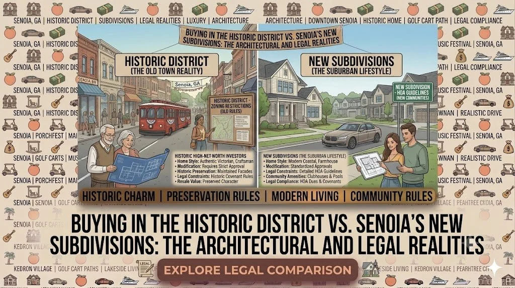 Buying in the Historic District vs. Senoia's New Subdivisions: The Architectural and Legal Realities