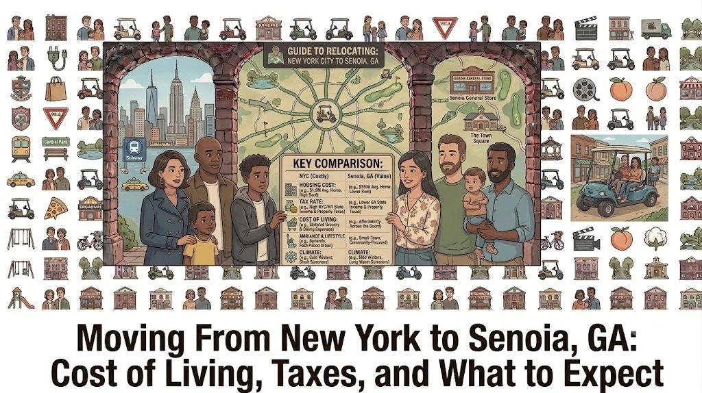 Moving from New York to Senoia, GA: Cost of Living, Taxes, and What to Expect