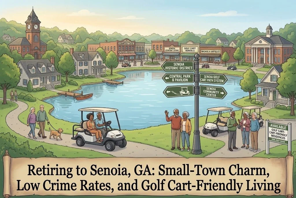 Retiring to Senoia, GA: Small-Town Charm, Low Crime Rates, and Golf Cart-Friendly Living