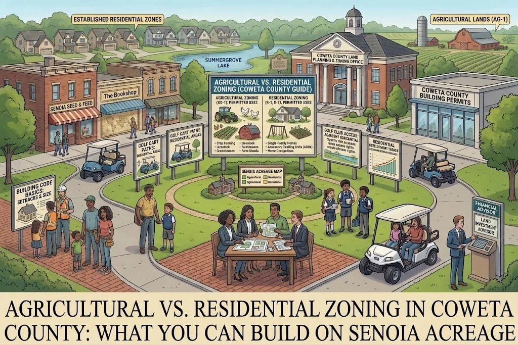 Agricultural vs. Residential Zoning in Coweta County: What You Can Build on Senoia Acreage