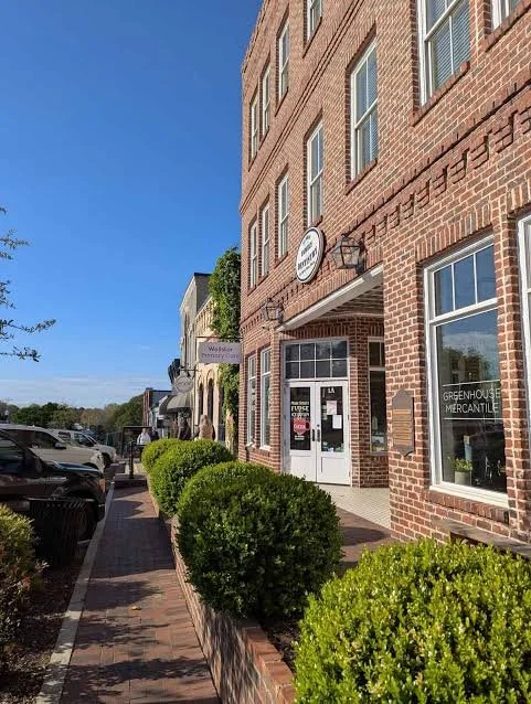 Downtown Senoia, GA Main Street with local boutiques and restaurants