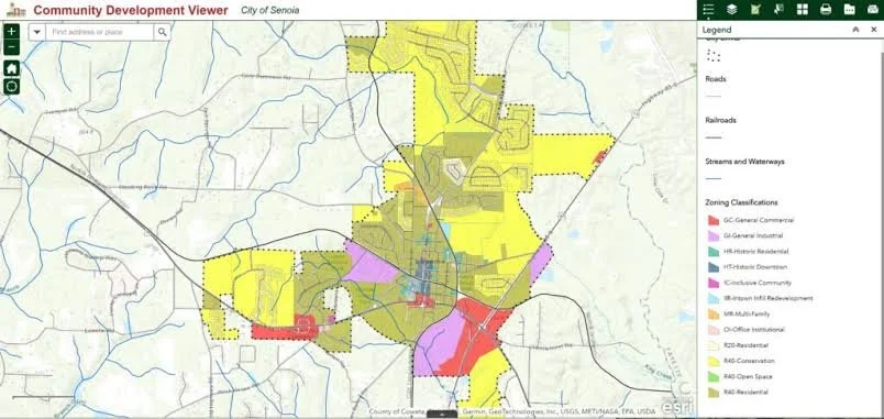 Senoia Zoning Map