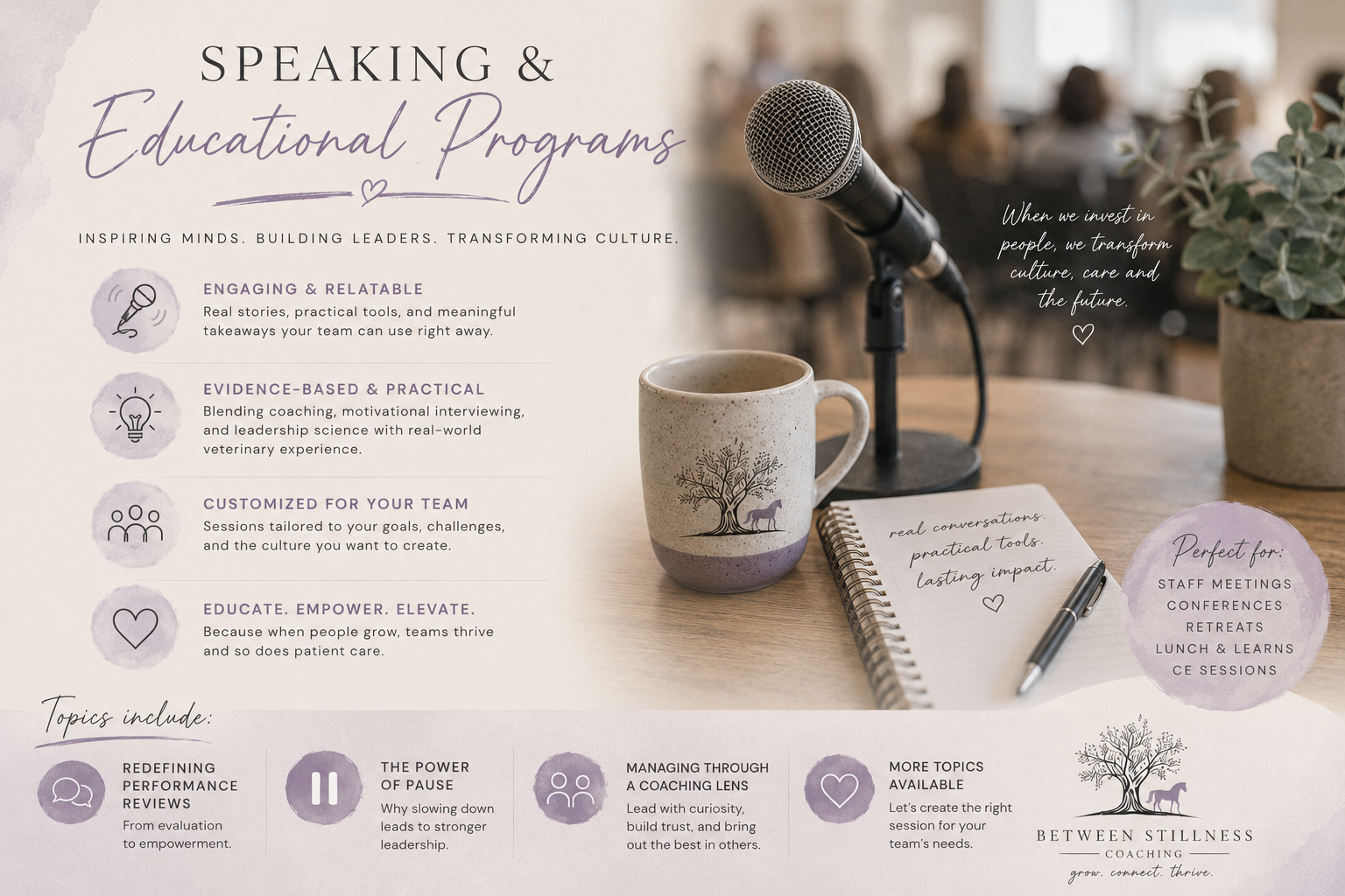 Speaking & Educational Programs