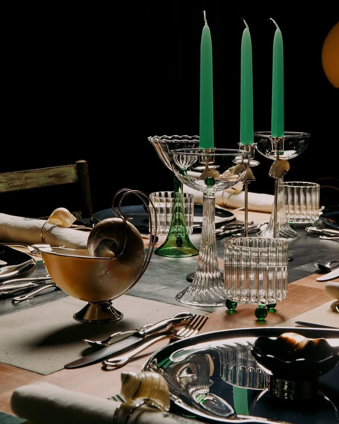 Delighted to see my glassware as part of Tabula Rara at @rossana_orlandi and selected by @ad_italia : a colective tale told around the table.

Curated by @amircapogrossi 

On view until 10 December.

&mdash;&mdash;
Photo @aletimpa