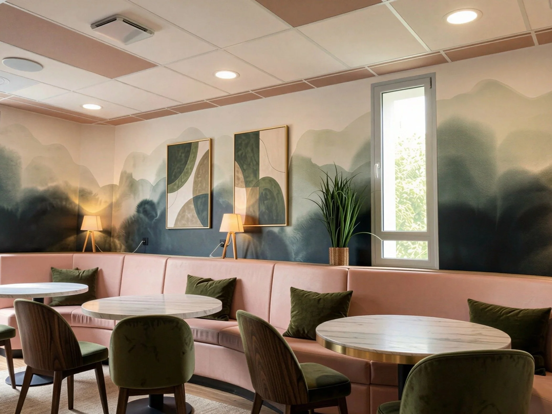 salle repas bureaux — CPAM Creil · aménagement espaces de travail Office Stories