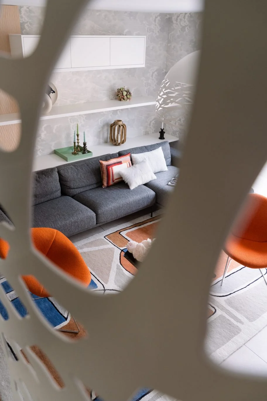 Salon Le Magicien Bettembourg vu en perspective — design résidentiel Luxembourg · Mélanie Trinkwell