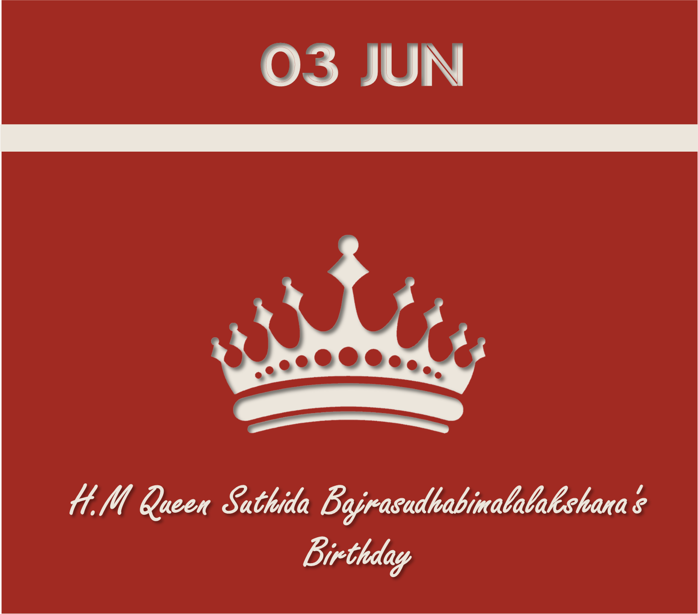 H.M Queen Suthida Bajrasudhabimalalakshana birthday