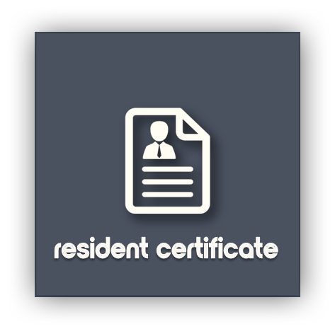 Resident certificate