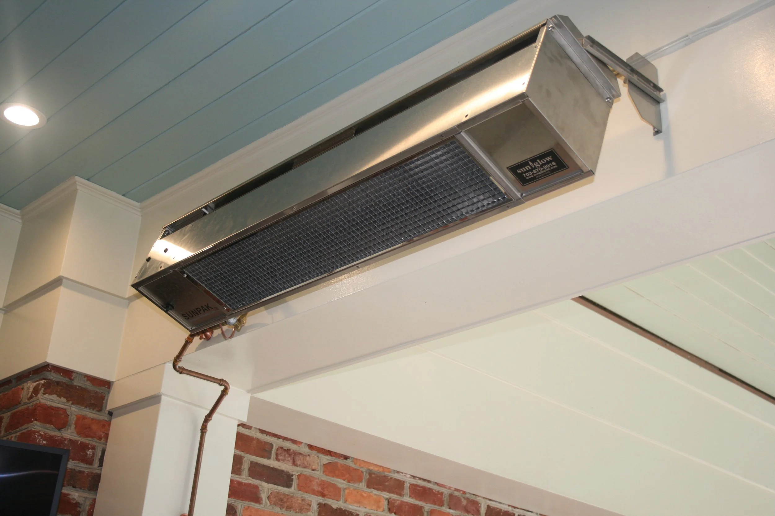 Outdoor heater install