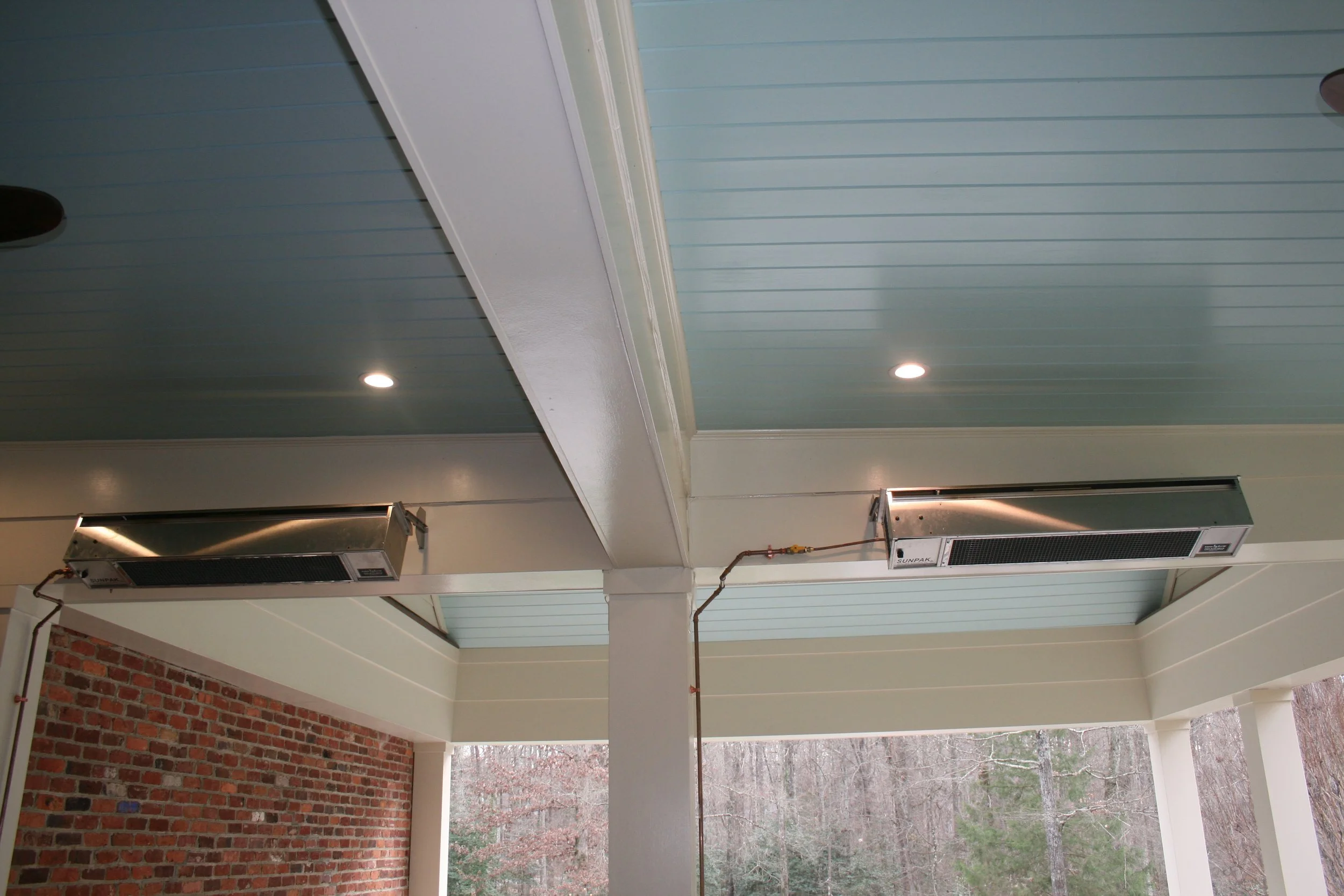 Outdoor heater install