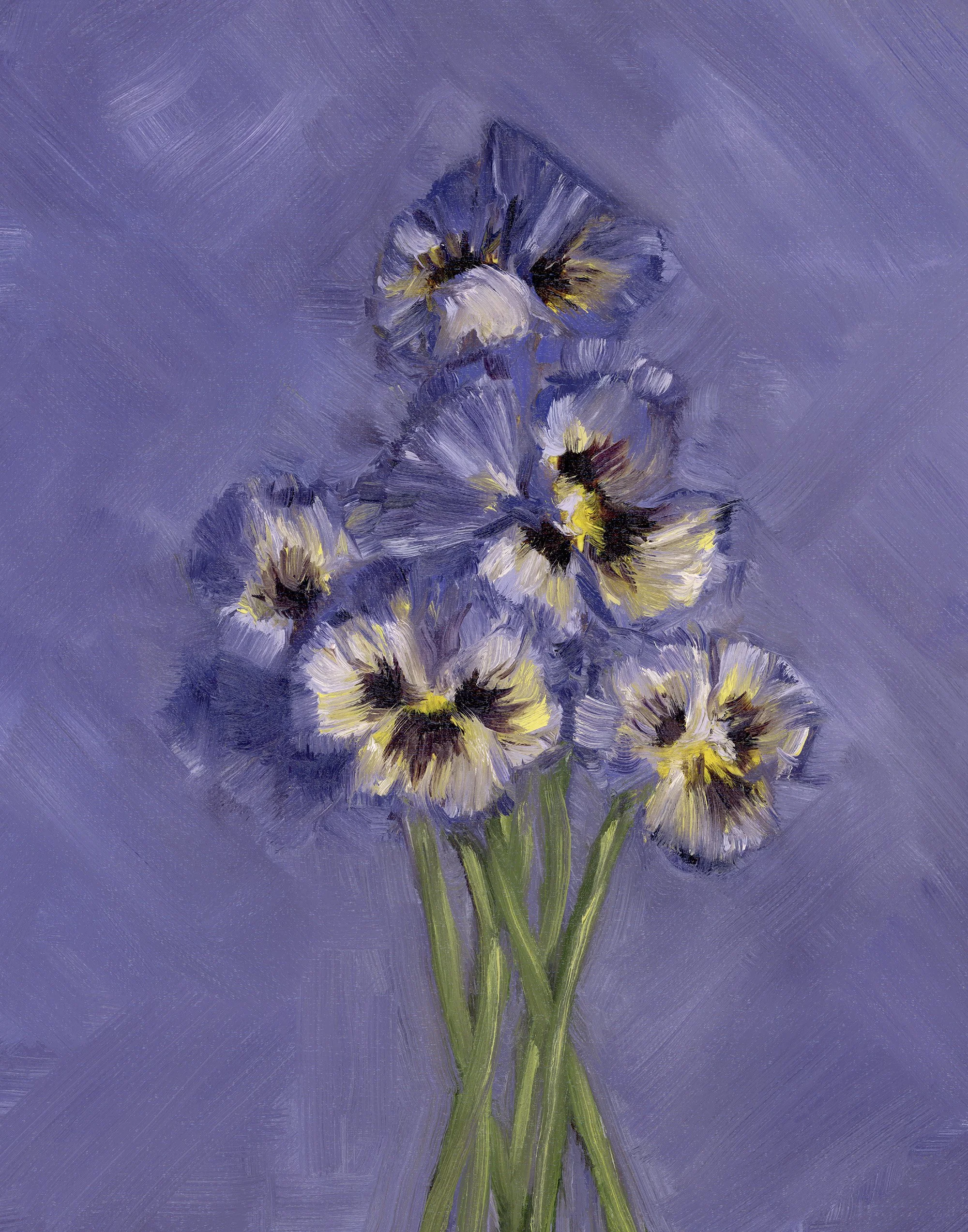 Violets in Blue