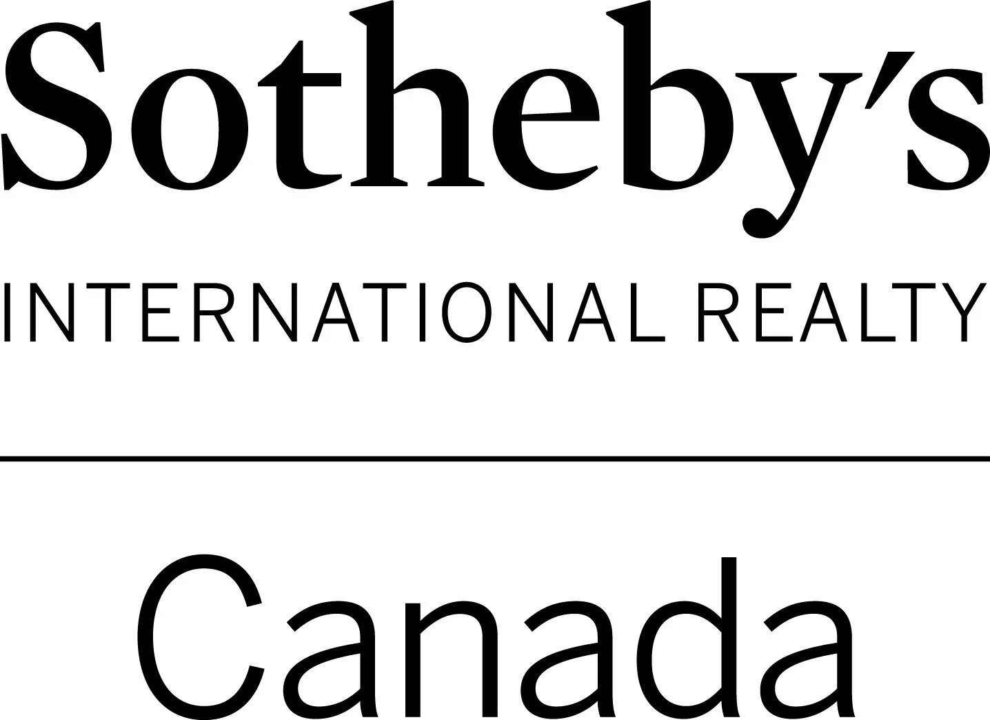 Sotheby's International Realty logo with bold black text and a thin horizontal line, with the word 'Canada' below.