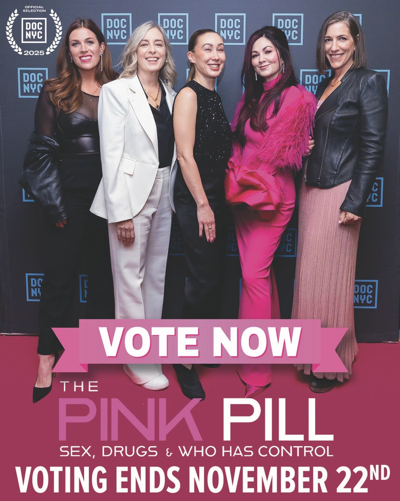 Voting for @docnycfest 2025 Audience Award ends this Saturday, November 22, 2025 at 11:59 ET

Link in bio to vote @thepinkpillfilm 

💖🎥✨✅