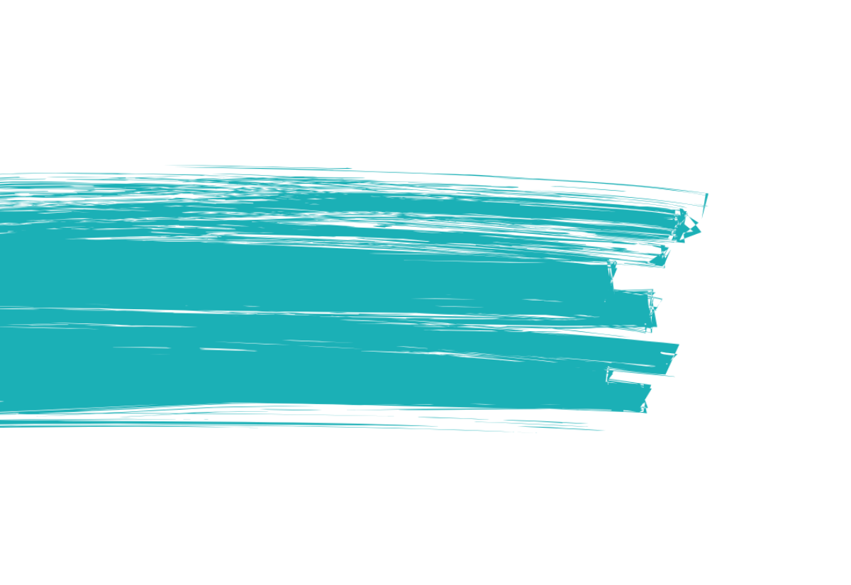 Abstract turquoise wave stroke on a black background.