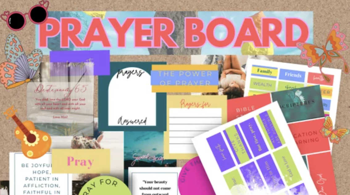 prayer board collage