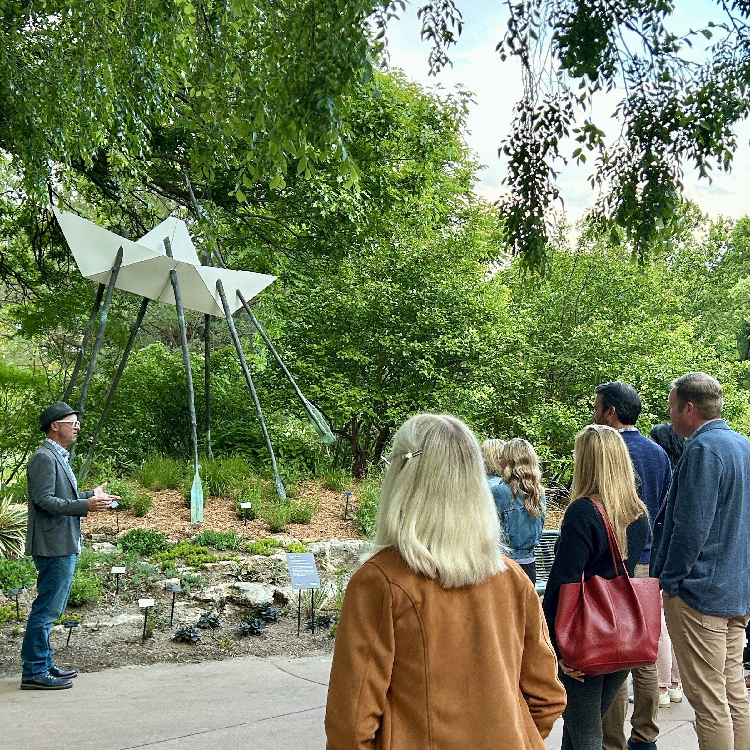 Kevin Box with Life Boat at Botanica Wichita in Kansas
