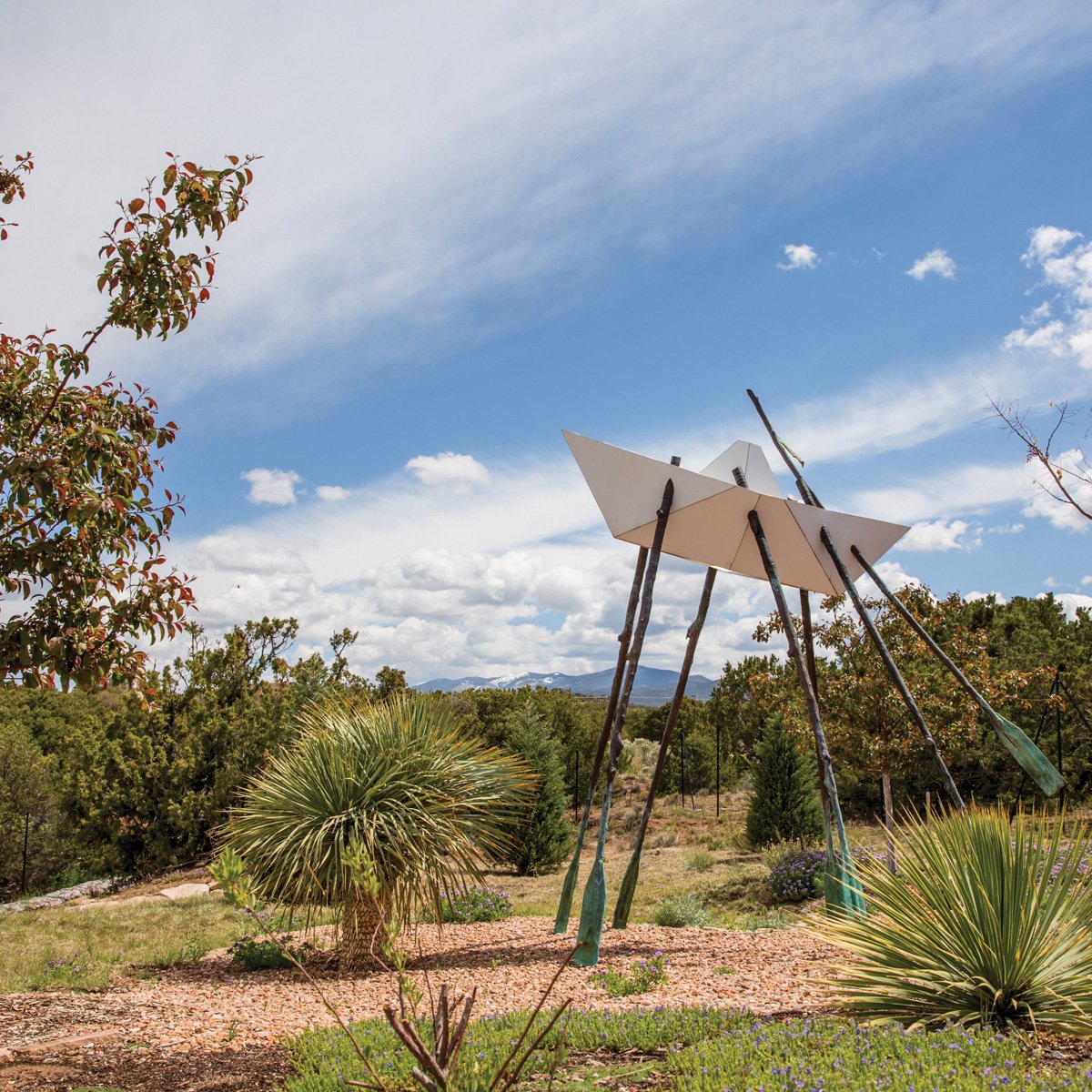Life Boat by Kevin Box stands in a rocky landscape