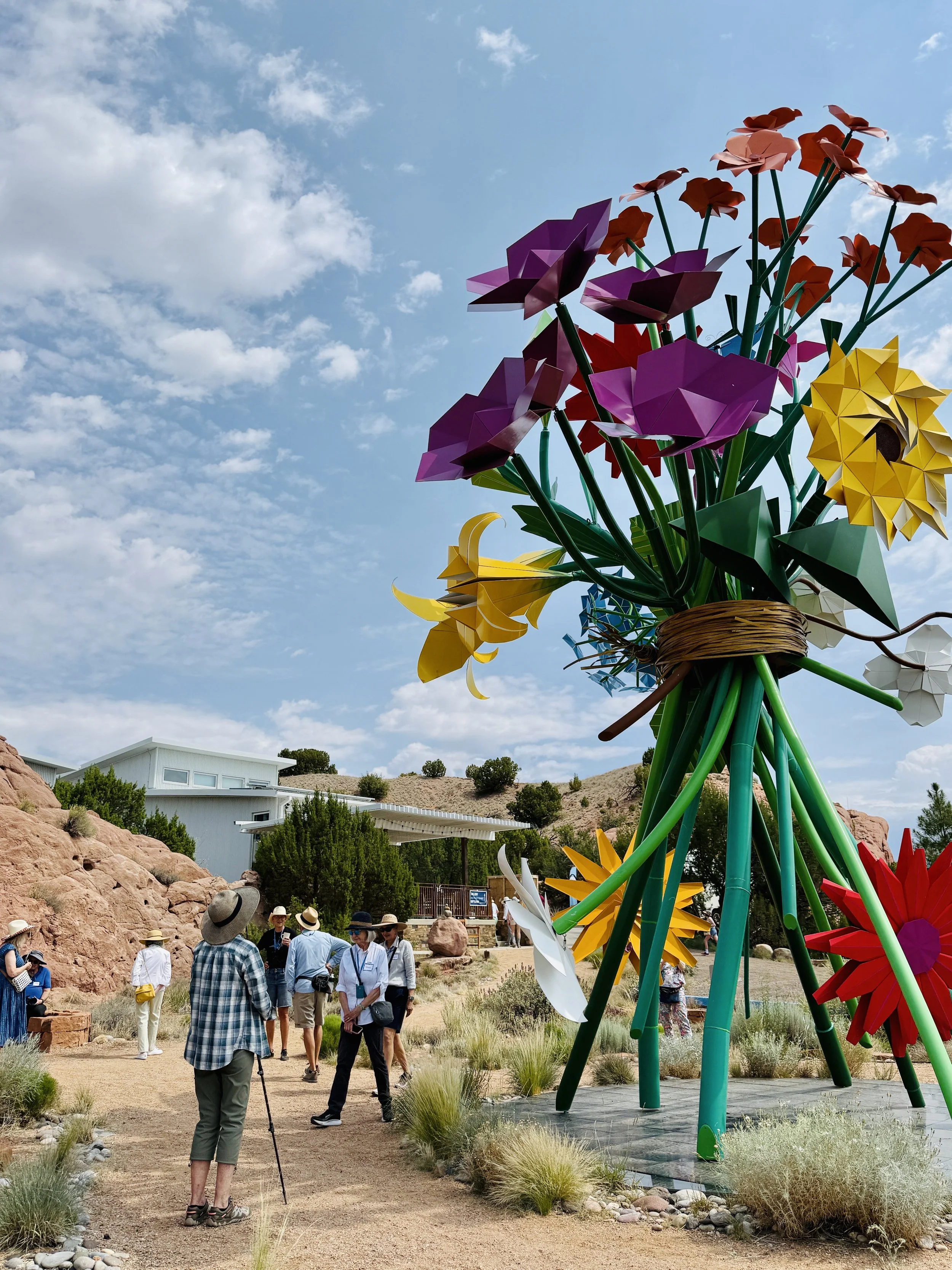Giant origami bouquet