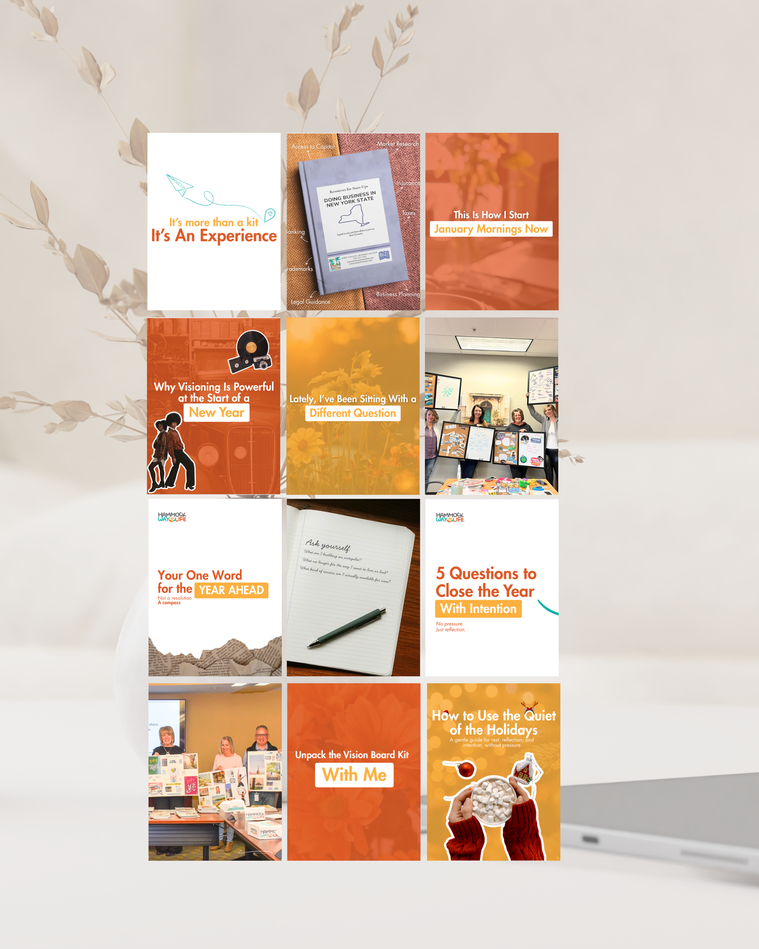 Coaching business Instagram feed layout.