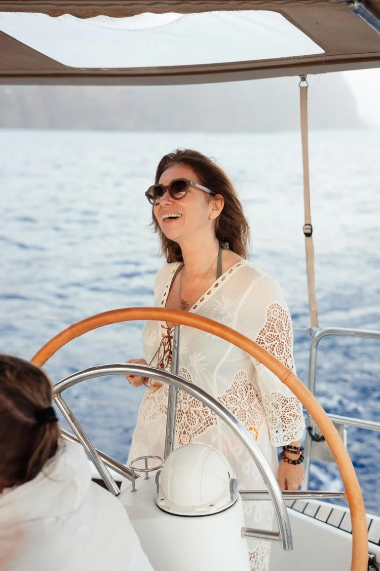 Guest enjoying the Saint Gardens Yacht