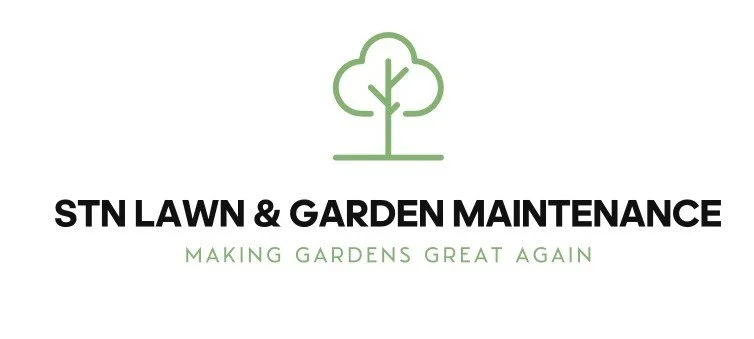 Logo for STN Lawn & Garden Maintenance with a simple green tree graphic and the tagline "Making Gardens Great Again".