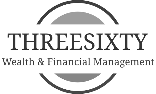 Threesixty Wealth & Financial Management logo in black and gray