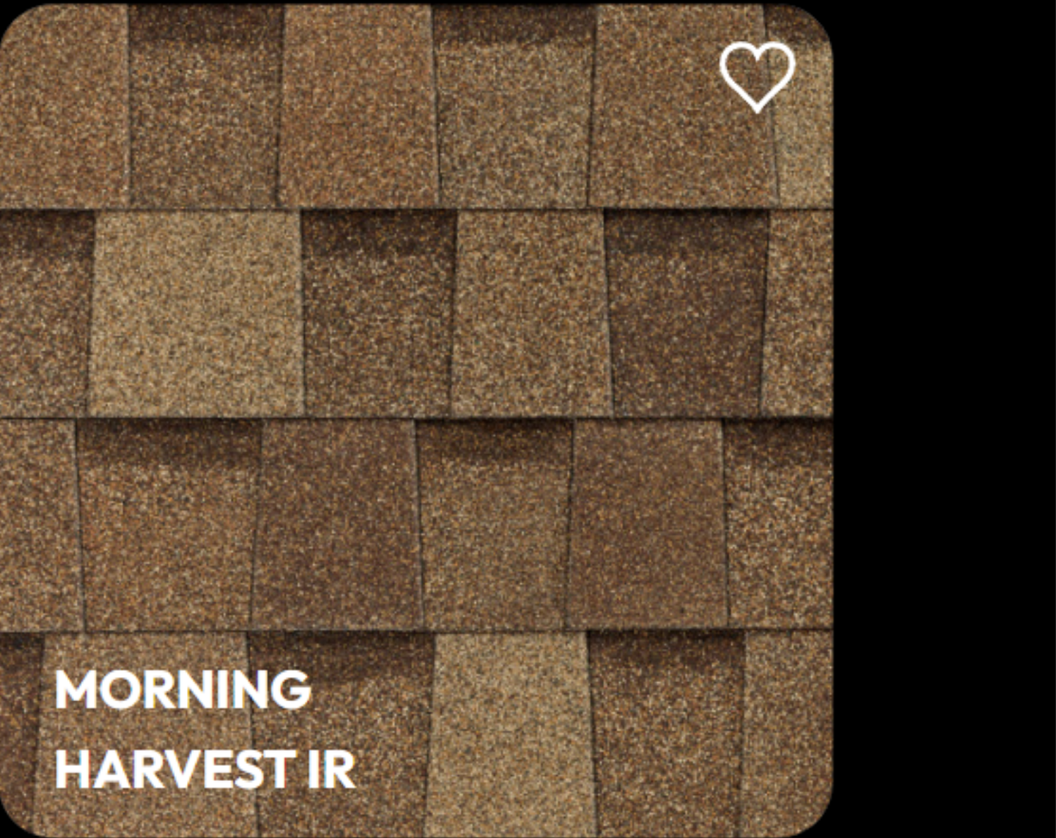 Close-up of a roof with brown asphalt shingles.