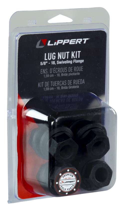 Trailer Axle Swiveling Flange Lug Nut - 5/8"-18 Thread Size (8-Pack)