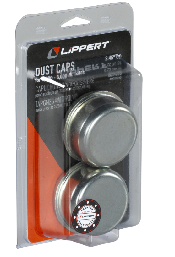 Standard Press-In Dust Cap - 1.99" Diameter, 2,200-4,400-lb. Axles, Non-Lubed (2-Pack)