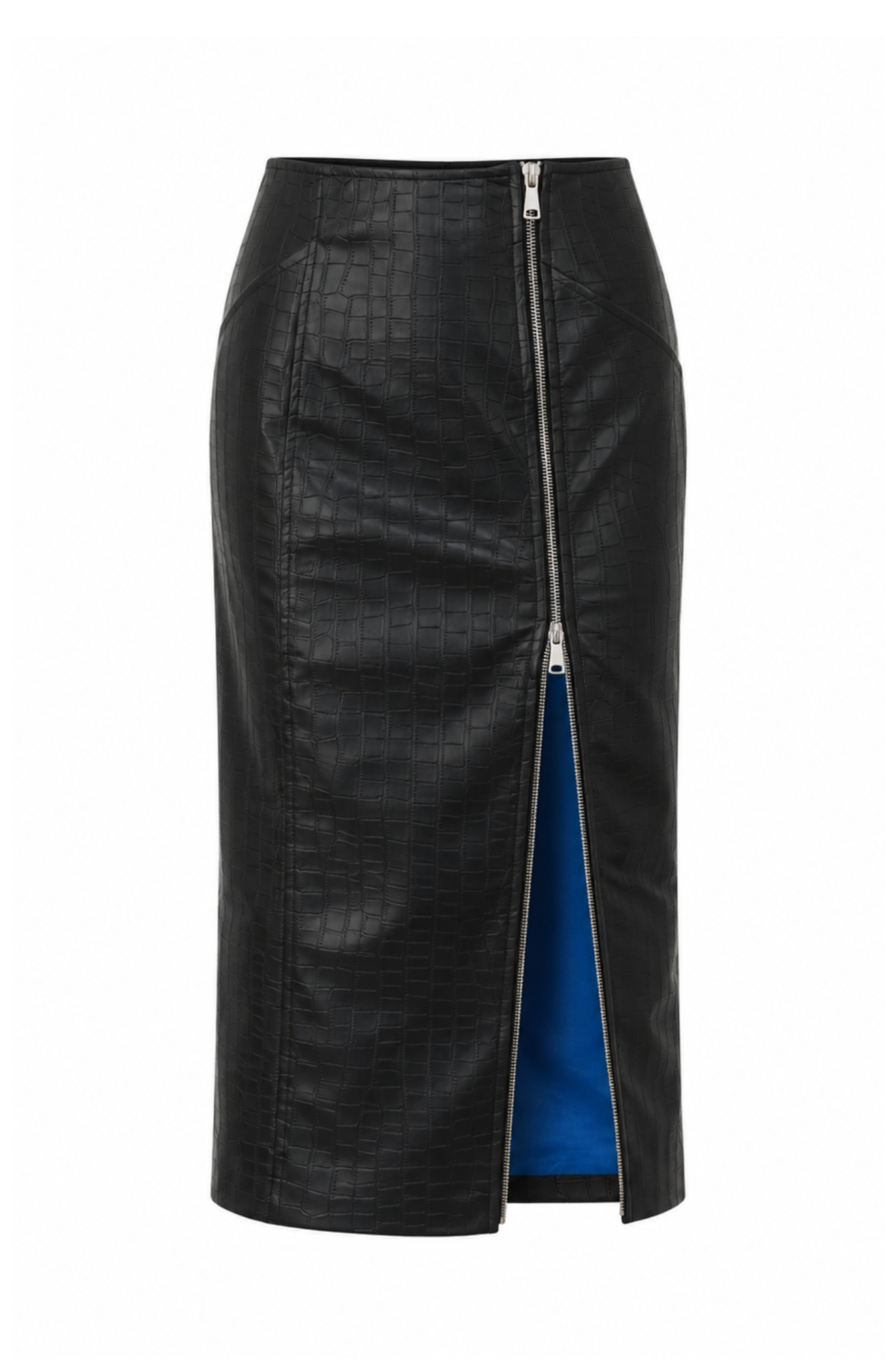 MJREVER X DŌSO CROC EFFECT ECO LEATHER SKIRT