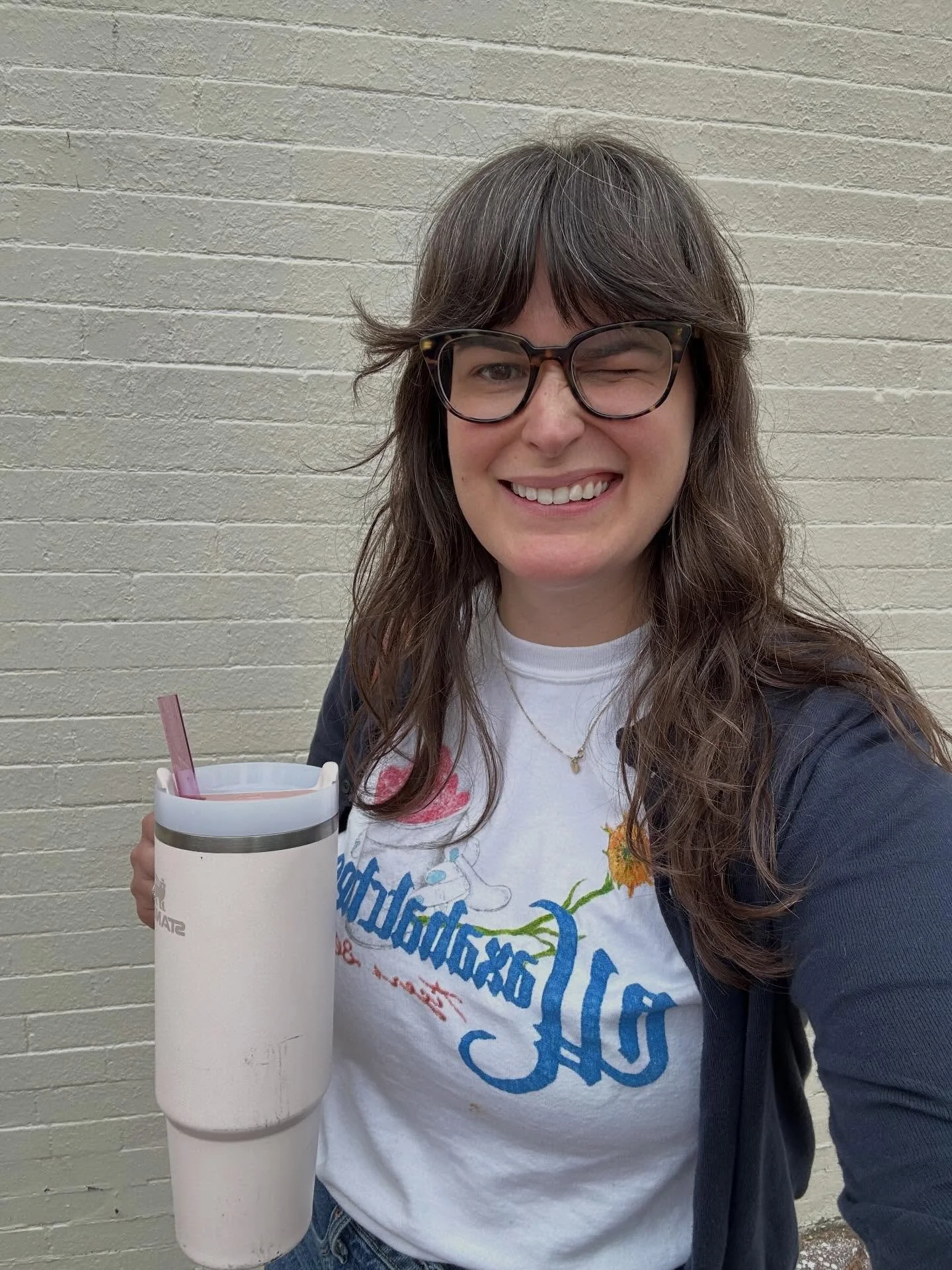 The face of a girl who is just trying to:

&bull; be on time more often
&bull; build her business brick by brick
&bull; be cute (at 35!) and wear good outfits
&bull; support our local small biz economy
&bull; eat nutritious meals and exercise (ya fee