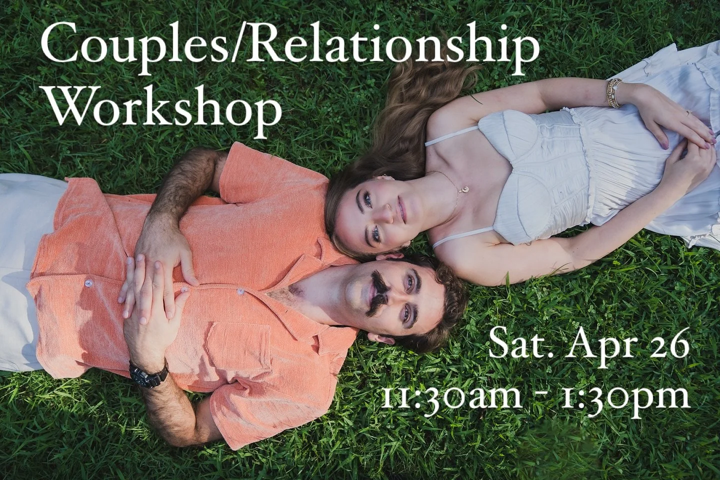 Join us! Pre-registration required - link in bio under workshops

This workshop is intentionally curated for couples seeking ways to build on closeness and intimacy. A full mind, body, &amp; spirit experiential workshop led by holistic psychotherapis
