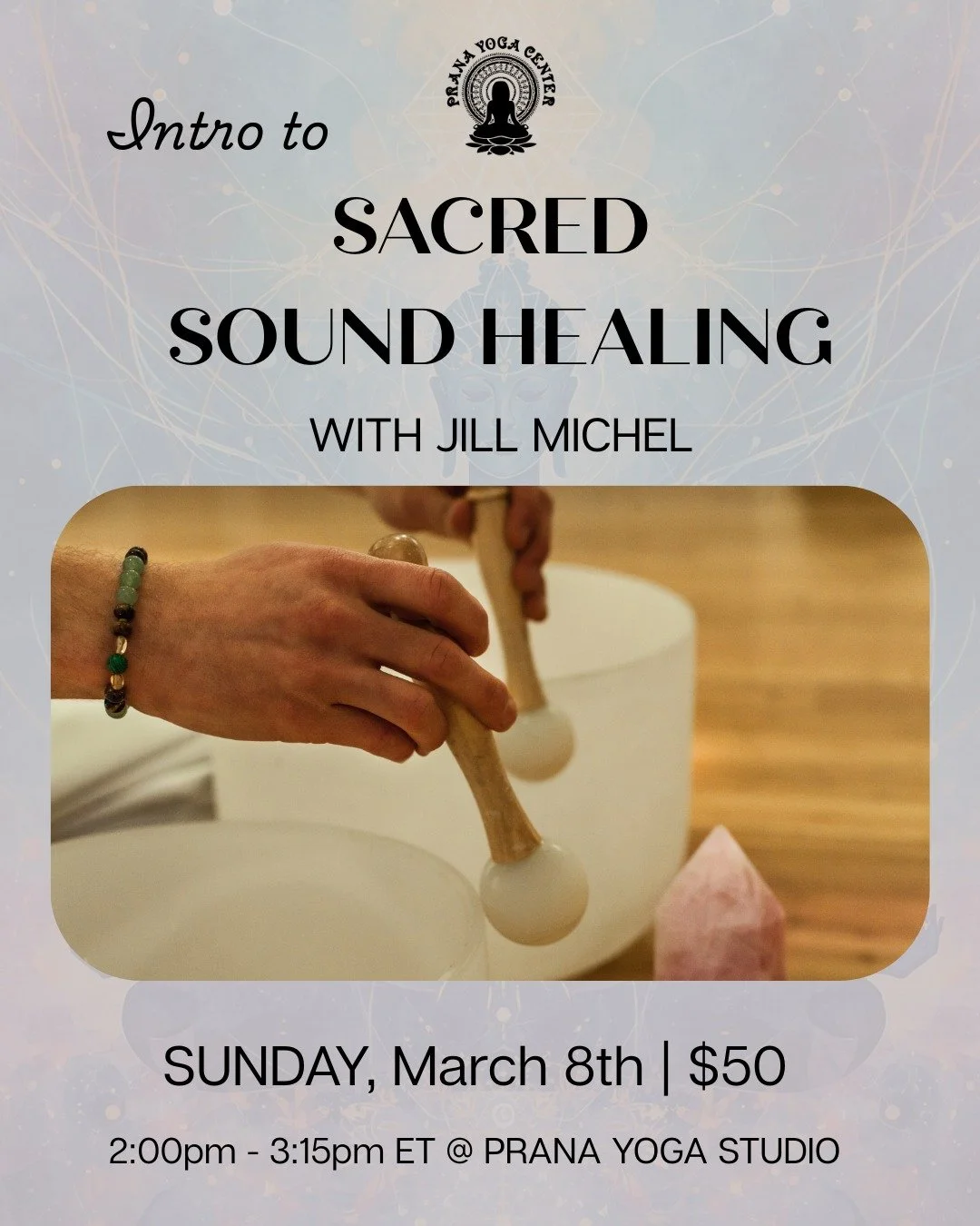 Your nervous system needs sound just as much as silence.

Join us for Sacred Sound Healing &mdash; an evening of meditation, crystal singing bowls, and binaural beats designed to help you release tension and shift beyond old patterns.

Sunday, March 