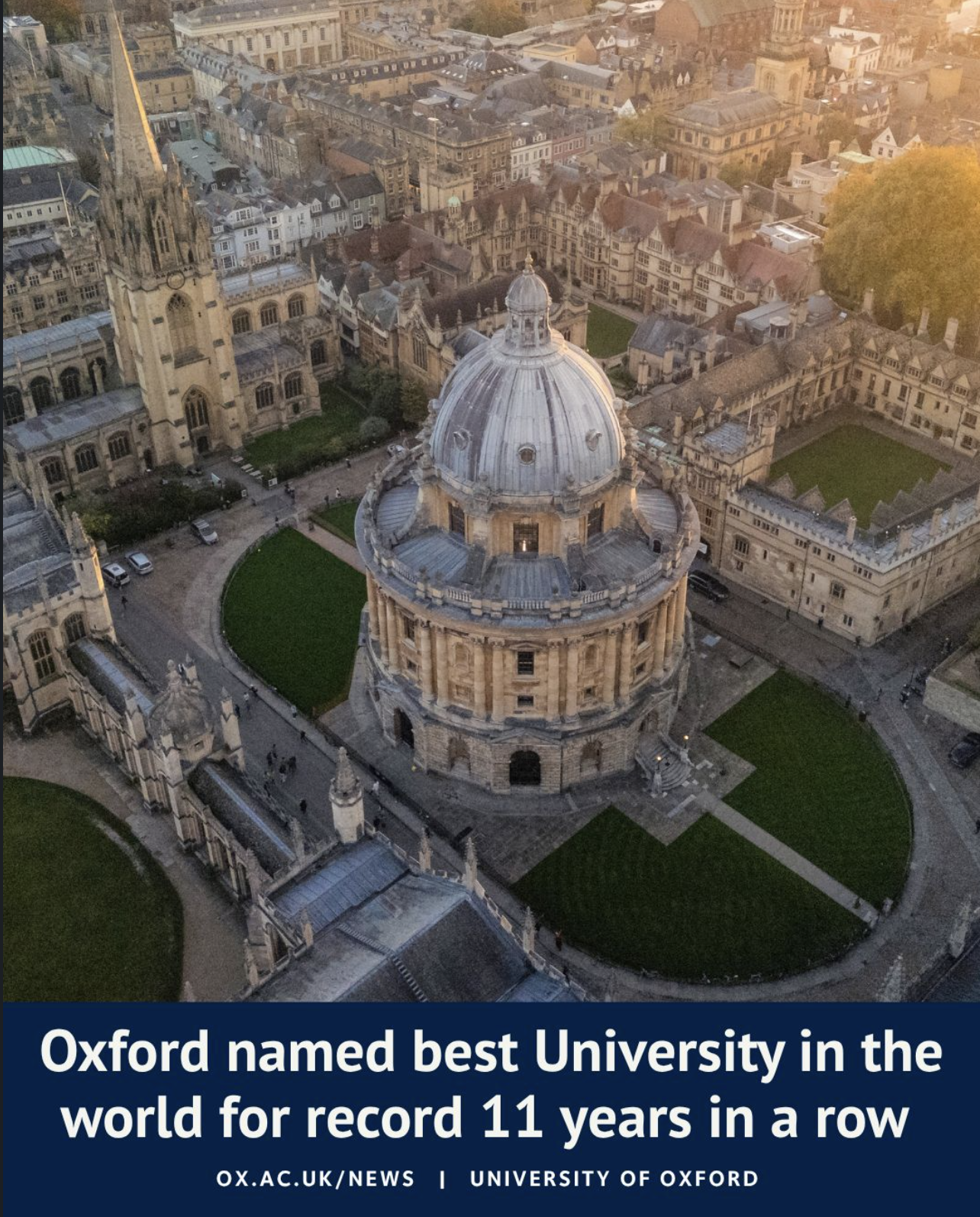 World-leading Oxford: turning excellence into opportunity