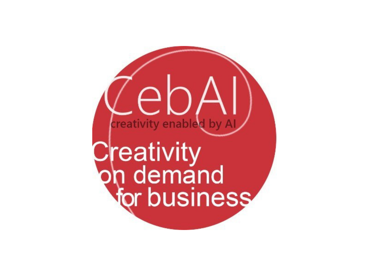Logo for CebAI (tagline is "Creativity on demand for business") which employed Diana Squires as a service design researcher and creative consultant, including production of a podcast series