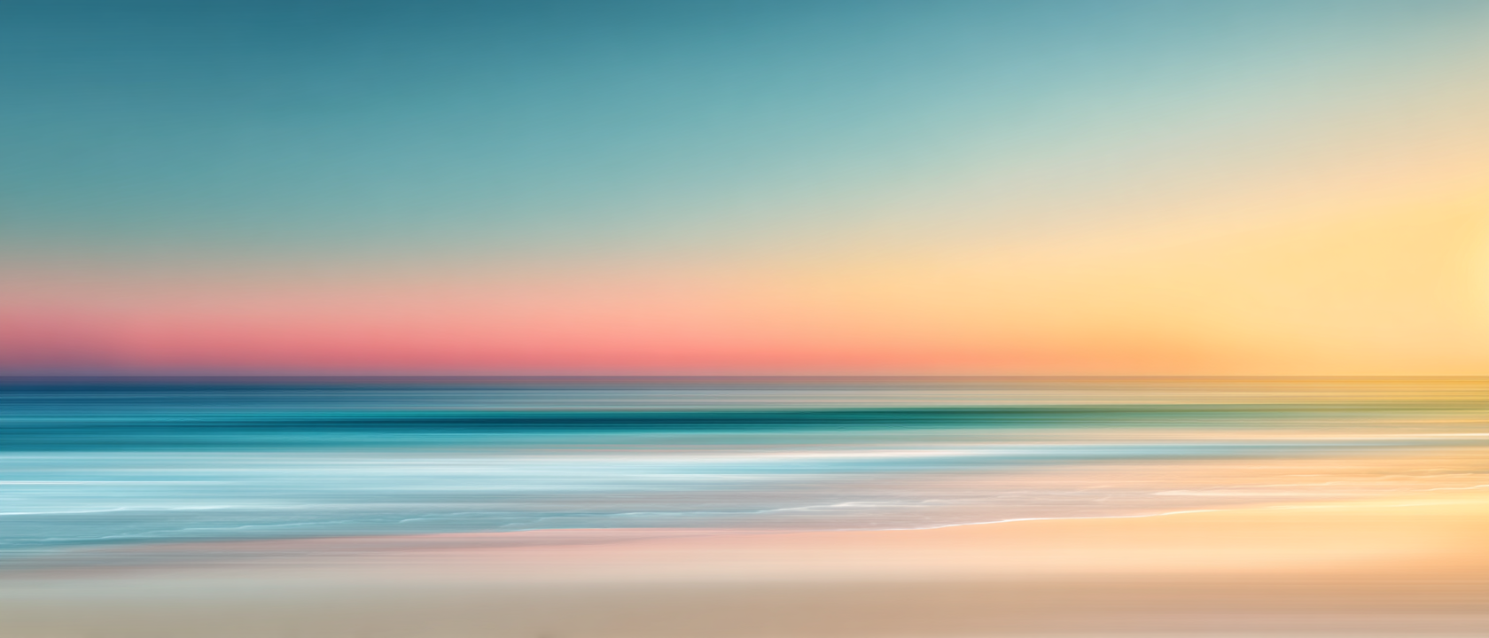 Abstract blurred sunset over ocean with pastel colors
