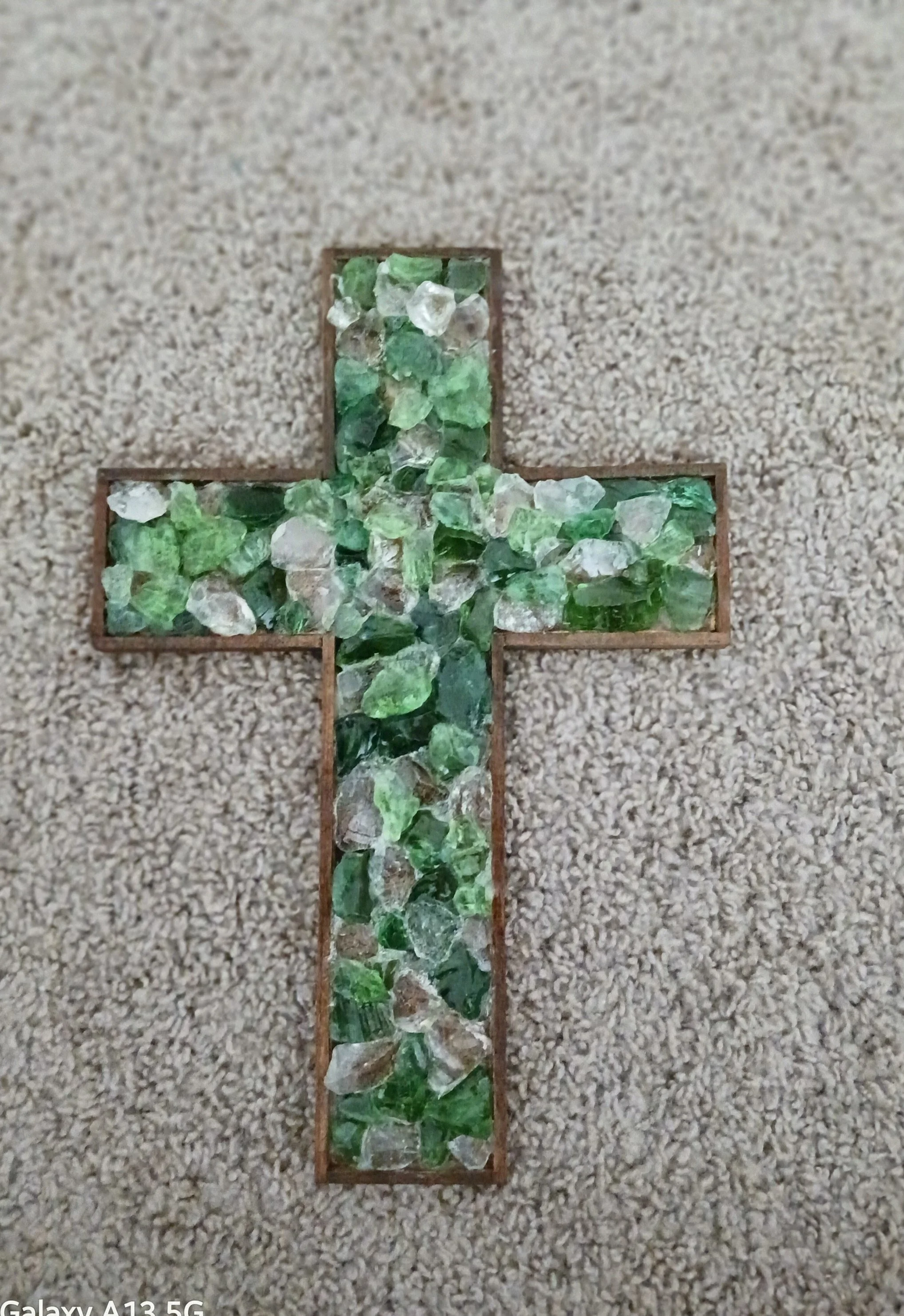 Crystal & Glass Mosaic Cross